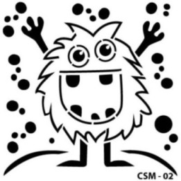 Cadence Kids Monster Stencil CSM-02 25x25 cm