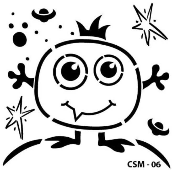 Cadence Kids Monster Stencil CSM-06 25x25 cm