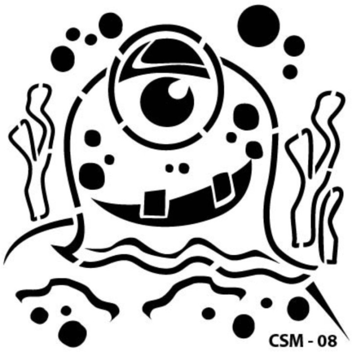 Cadence Kids Monster Stencil CSM-08 25x25 cm