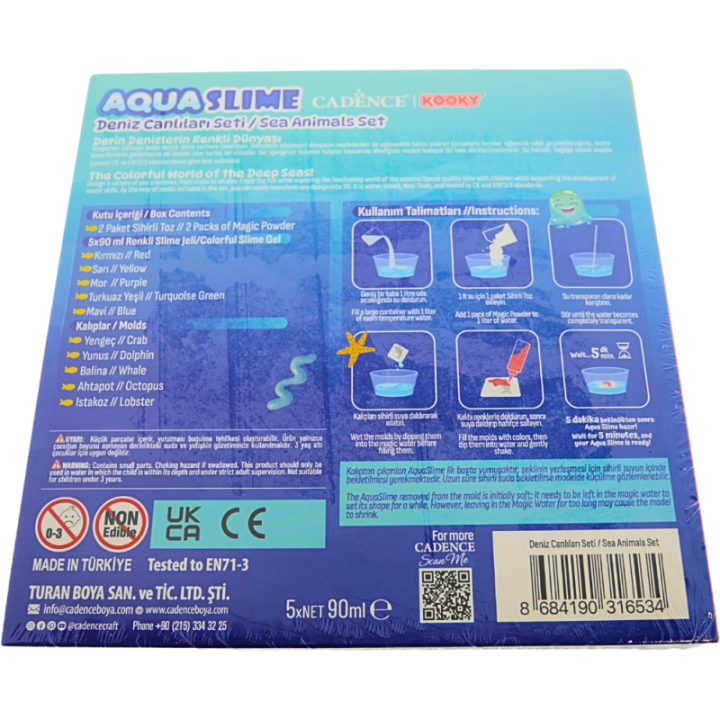 Cadence Kooky Aquaslime Zeedieren set 5 x 90ml