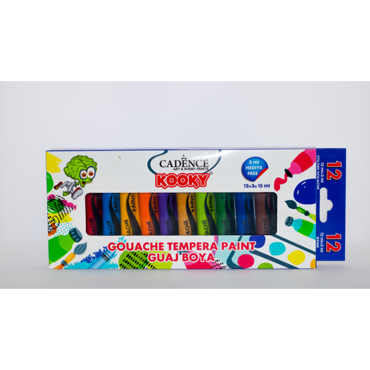 Cadence Kooky Gouache Tempera Verf Set 12x15ml
