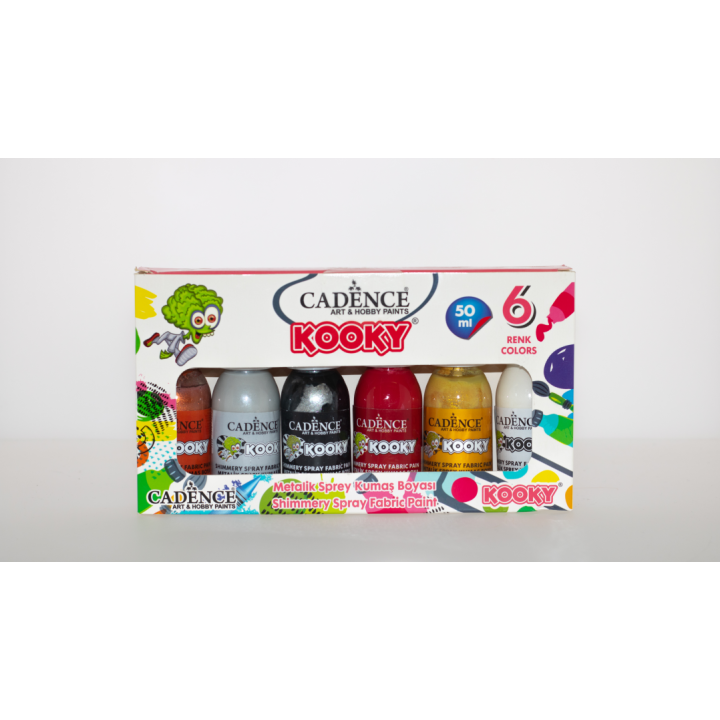 Cadence Kooky Textielspray Metallic Set 6x50 ml