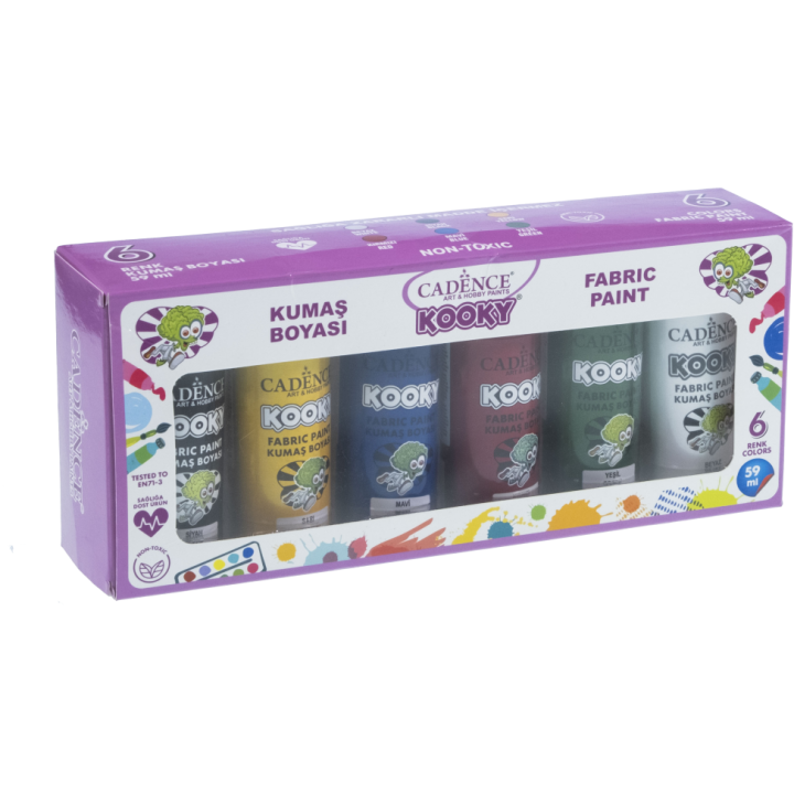 Cadence Kooky Textielverf Set 6x59 ml
