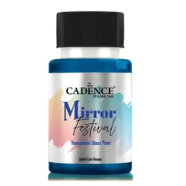 Cadence Mirror Festival Transparante Glasverf Blue 50 ml