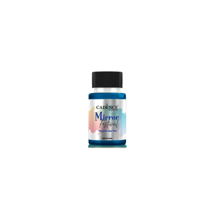 Cadence Mirror Festival Transparante Glasverf Blue 50 ml