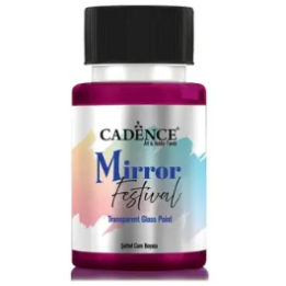 Cadence Mirror Festival Transparante Glasverf Fuchsia 50 ml