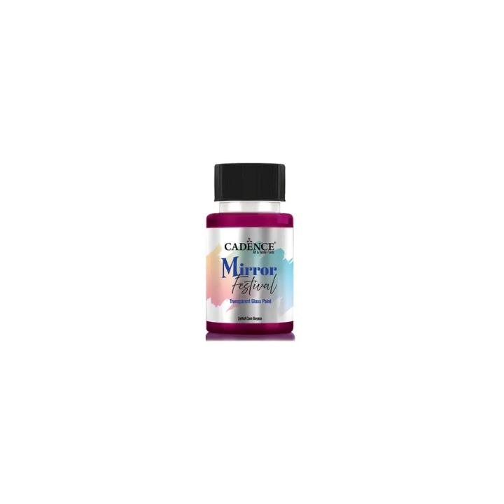Cadence Mirror Festival Transparante Glasverf Fuchsia 50 ml