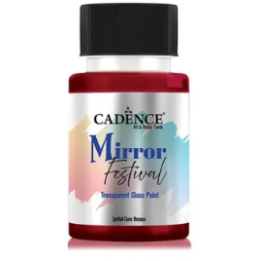 Cadence Mirror Festival Transparante Glasverf Red 50 ml