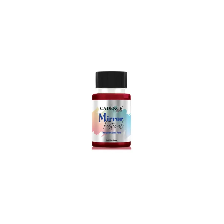 Cadence Mirror Festival Transparante Glasverf Red 50 ml
