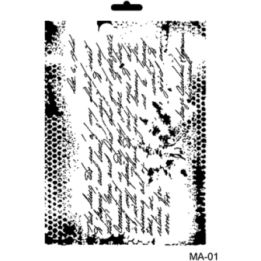 Cadence Mixed Media Stencil MA01 21x29 cm Teksten