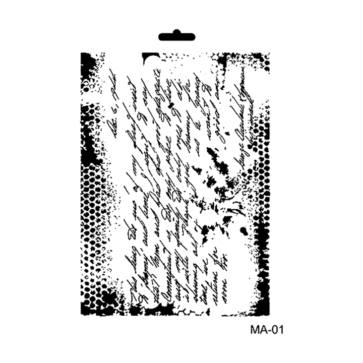Cadence Mixed Media Stencil MA01 21x29 cm Teksten