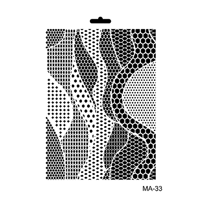 Cadence Mixed Media Stencil MA33 21x29 cm Vlakken