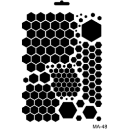 Cadence Mixed Media Stencil MA48 21x29 cm Hexagonaal