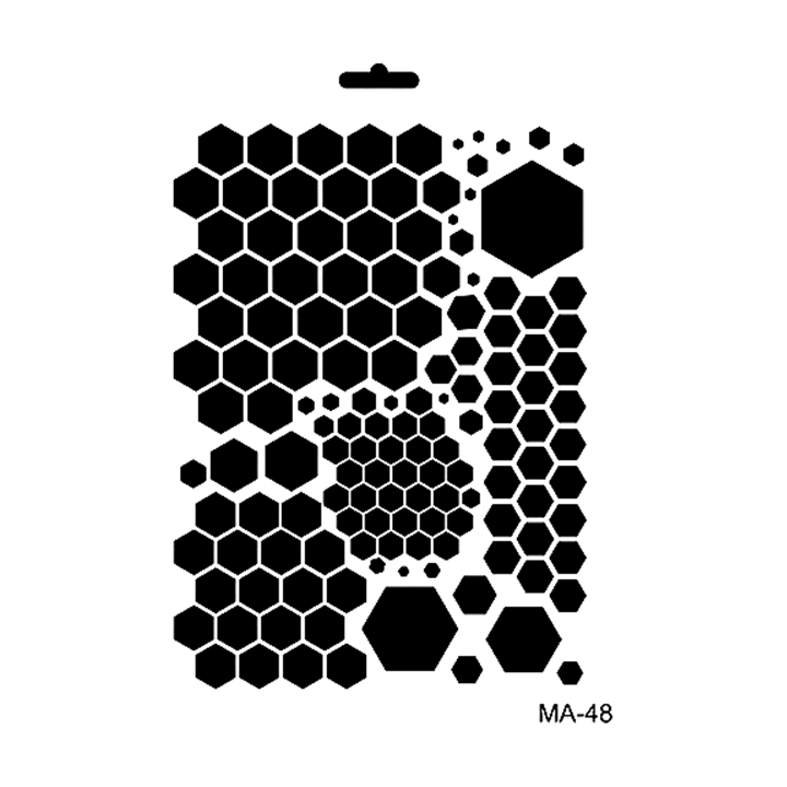Cadence Mixed Media Stencil MA48 21x29 cm Hexagonaal