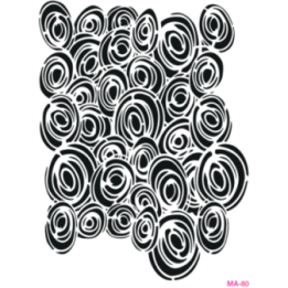 Cadence Mixed Media Stencil MA80 21x29 cm Krullen