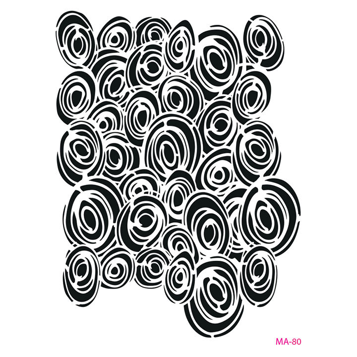 Cadence Mixed Media Stencil MA80 21x29 cm Krullen