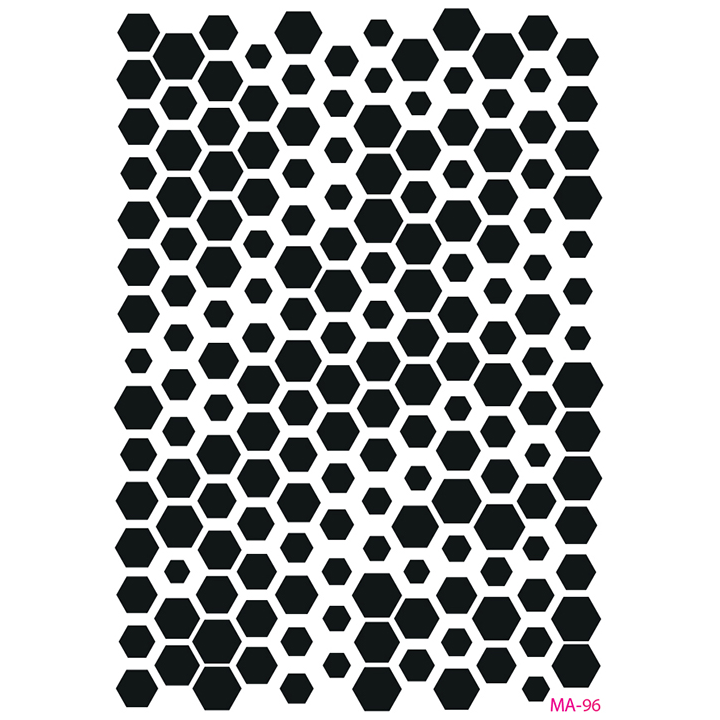 Cadence Mixed Media Stencil MA96 21x29 cm Hexagonaal