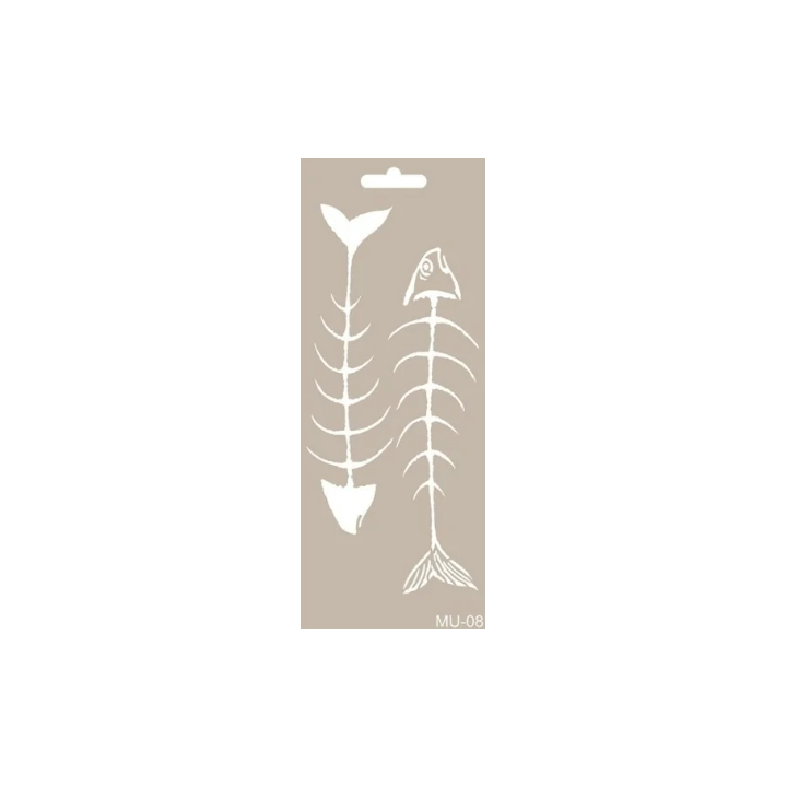 Cadence Mixed Media Stencil MU08 10x25 cm Vissengraat