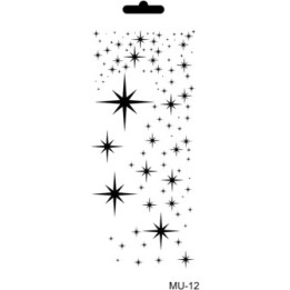 Cadence Mixed Media Stencil MU12 10x25 cm Sterren