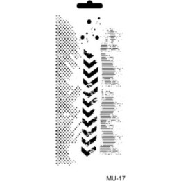 Cadence Mixed Media Stencil MU17 10x25 cm Geometrisch 1