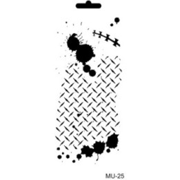 Cadence Mixed Media Stencil MU25 10x25 cm Metaal