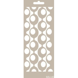 Cadence Mixed Media Stencil MU40 10x25 cm Seventies vibe
