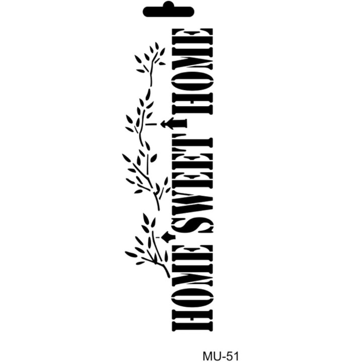 Cadence Mixed Media Stencil MU51 10x25 cm Home Sweet Home