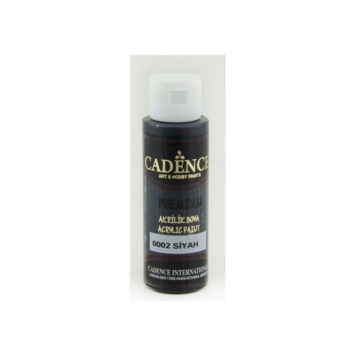 Cadence Premium Acrylverf 70 ml Zwart 0002