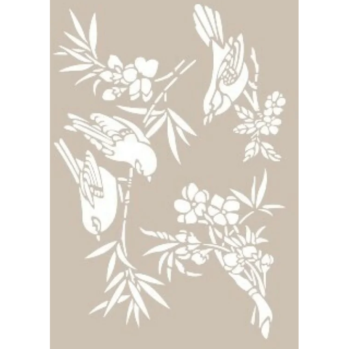 Cadence Sjabloon Bloemen en Vogels AS502 A4