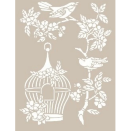 Cadence Sjabloon Bloemen en Vogels AS539 A4