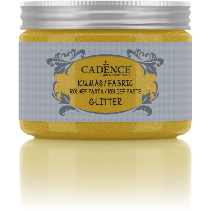 Cadence Textiel Glittereffect Relief Pasta 150 ml Goud