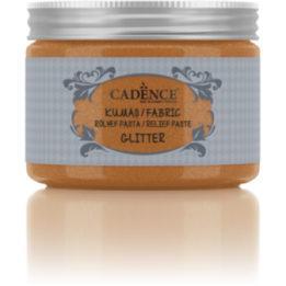 Cadence Textiel Glittereffect Relief Pasta 150 ml Koper