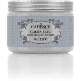 Cadence Textiel Glittereffect Relief Pasta 150 ml Zilver
