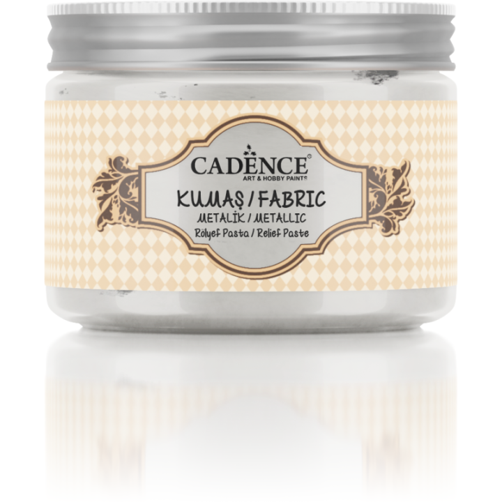 Cadence Textiel Metallic Relief Pasta 150 ml Parelmoer
