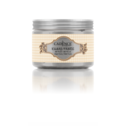 Cadence Textiel Metallic Relief Pasta 150 ml Zilver