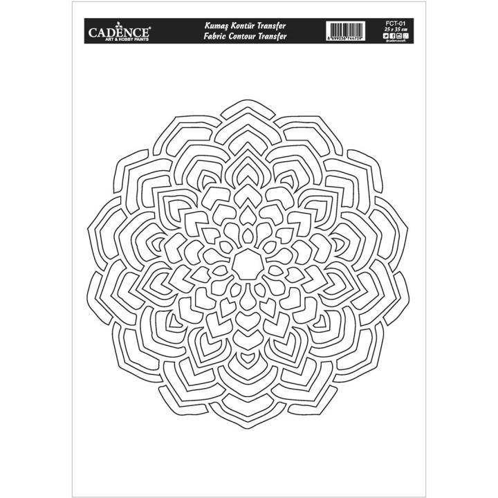 Cadence Textiel Transfer 25x35 cm Mandala Outline FCT-01