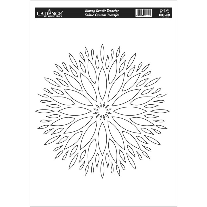 Cadence Textiel Transfer 25x35 cm Mandala Outline FCT-05