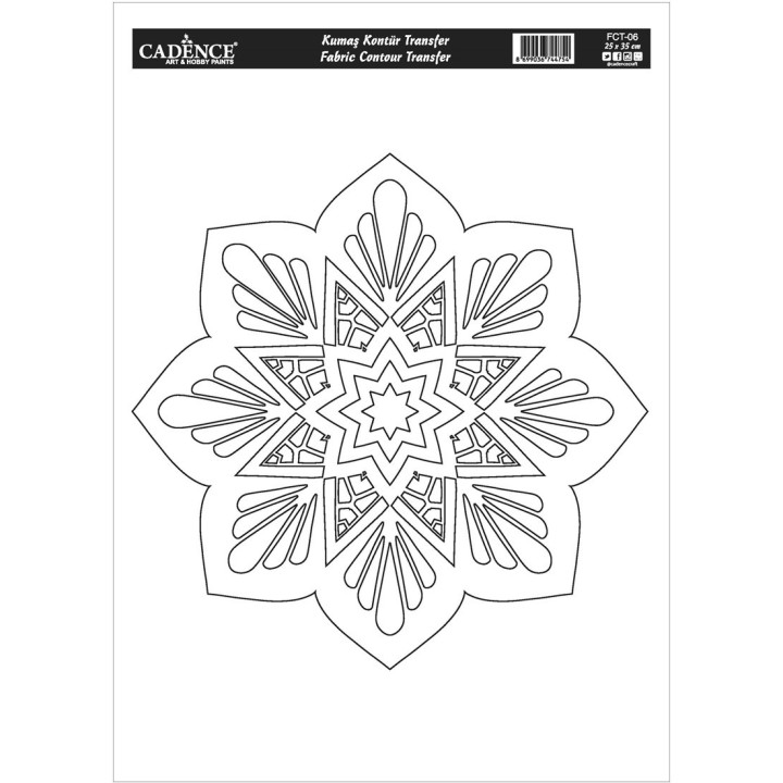 Cadence Textiel Transfer 25x35 cm Mandala Outline FCT-06