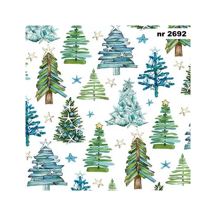 Tree Pattern green servet 33x33cm