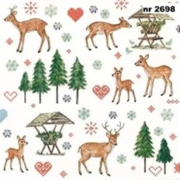 Charming Deers servet 33x33cm