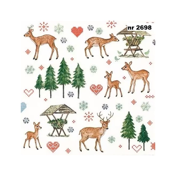Charming Deers servet 33x33cm