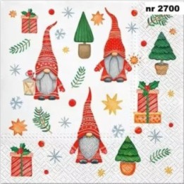 Gnomes and Gifts servet 33x33cm