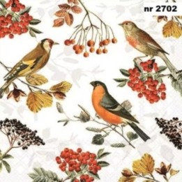 Autumn Birds servet 33x33cm