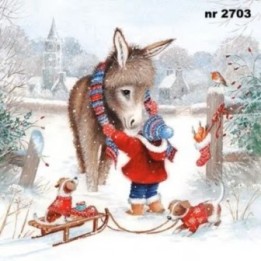Keeping Warm servet 33x33cm