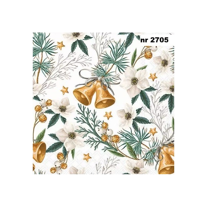 Helleborus and Bells servet 33x33cm