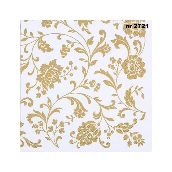 Arabesque gold-white servet 33x33cm