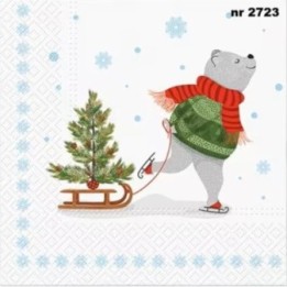 Skatig Bear servet 33x33cm