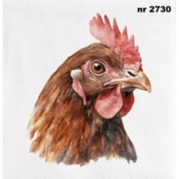 Kip servet 33x33cm