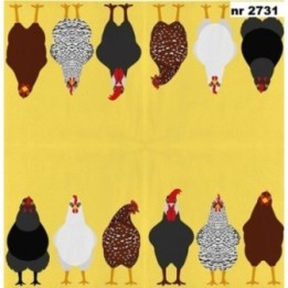 Kippen servet 33x33cm