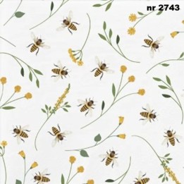 Bijen servet 33x33cm